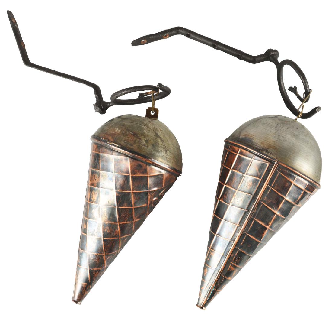 Lot Of 2: Figural Ice Cream Cone Displays. (1 of 2)