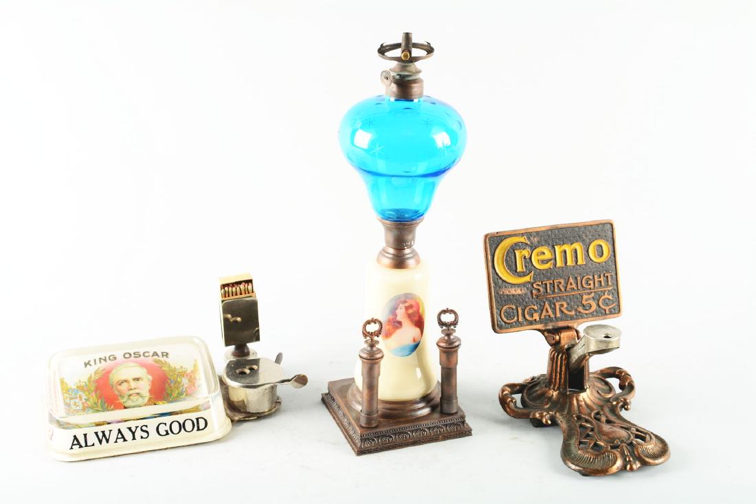 Lot Of 3: Cigar Lighter, Cutter, And Change Trays. (1 of 6)