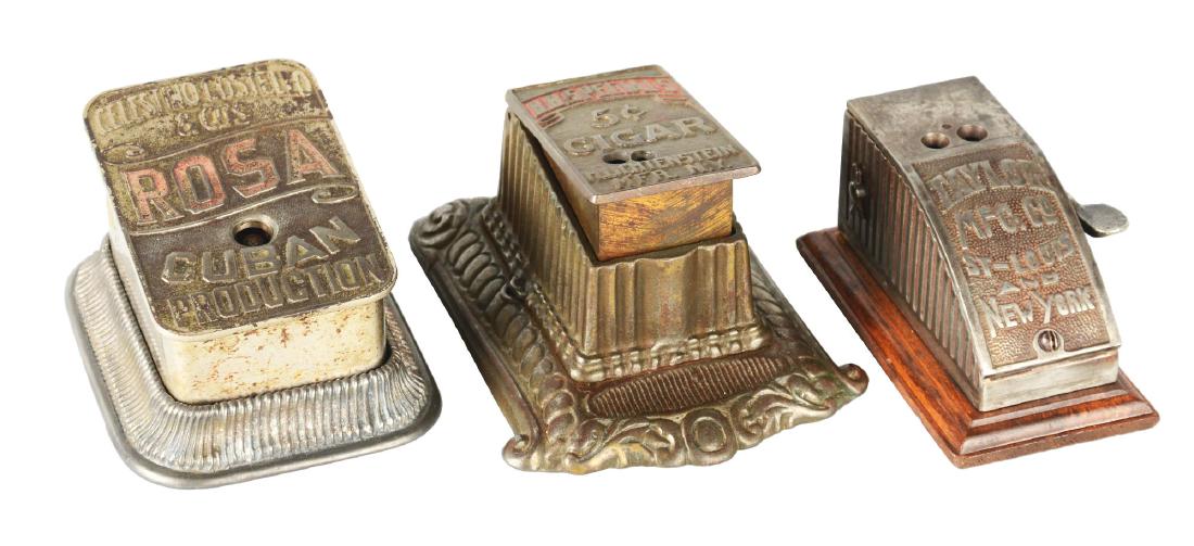 Lot Of 3: Countertop Cigar Cutters. (1 of 6)