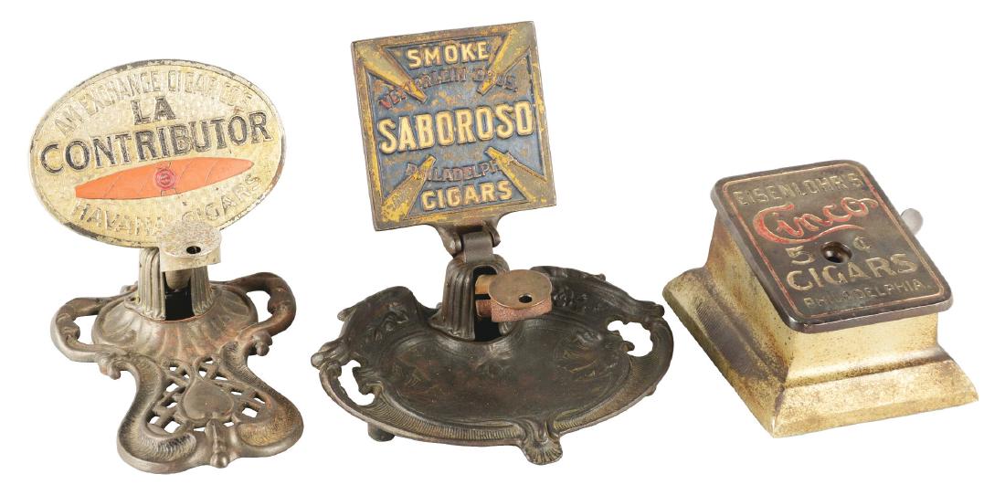 Lot Of 3: Cast Iron Cigar Cutters. (1 of 6)