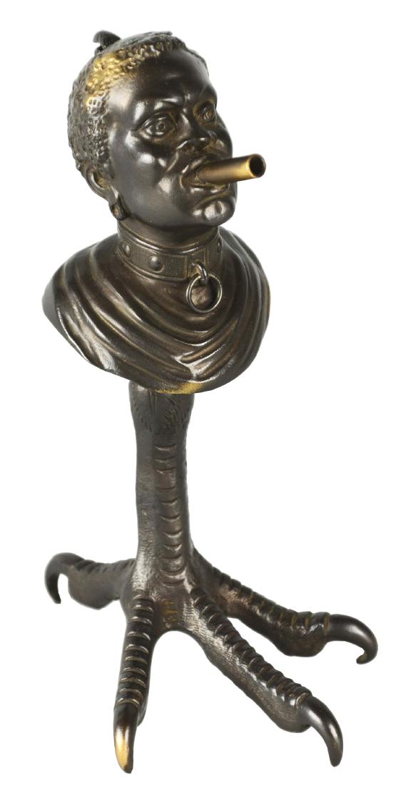 Late 19th Century Figural Slave Cigar Lighter. (1 of 6)