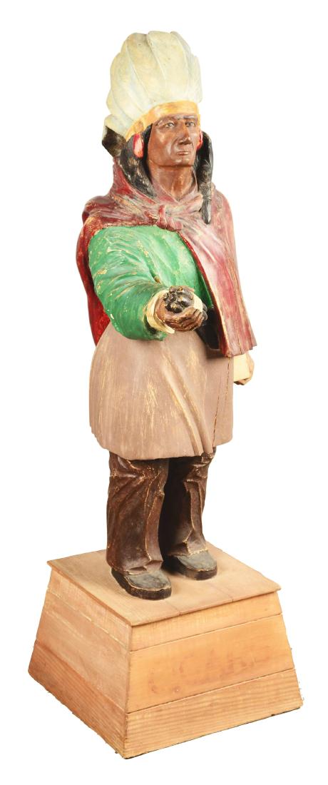 Small Carved Wood Cigar Indian. (1 of 4)