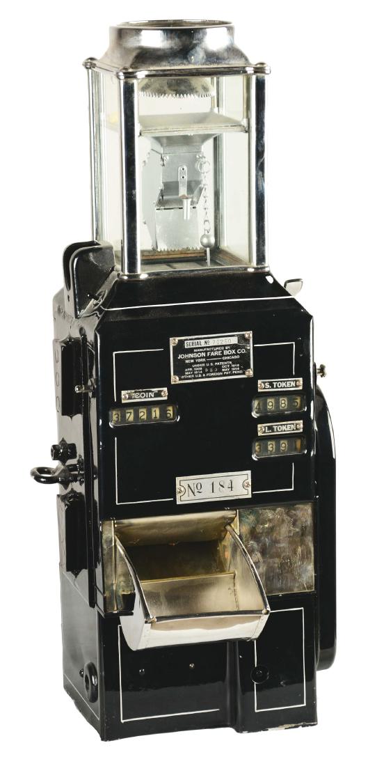 Johnson Cranker Fare Box No. 184. (1 of 4)