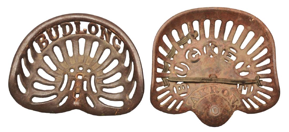 Lot Of 2: Cast Iron Implement Seats. (1 of 2)