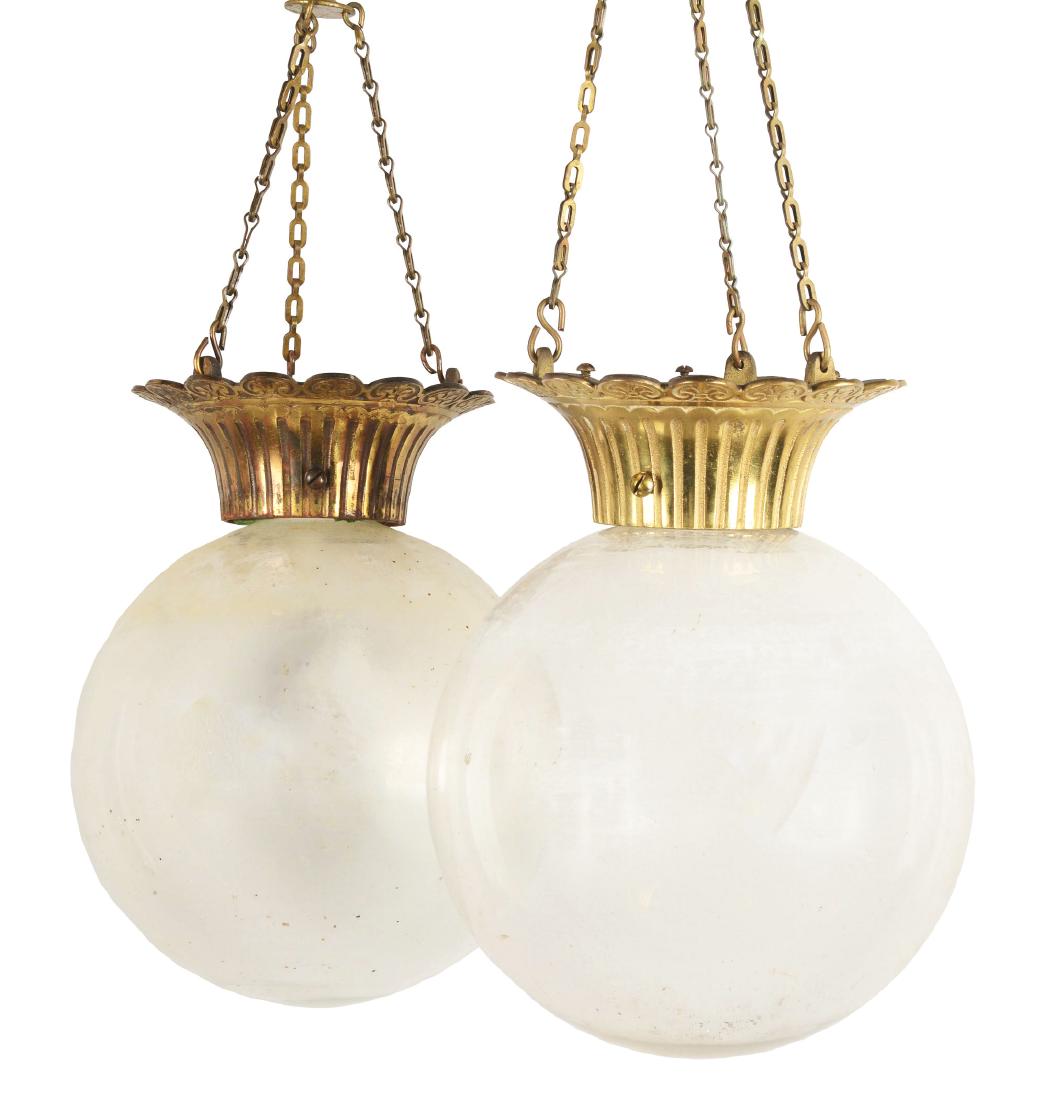 Lot Of 2: Hanging Glass Apothecary Show Globes. (1 of 4)