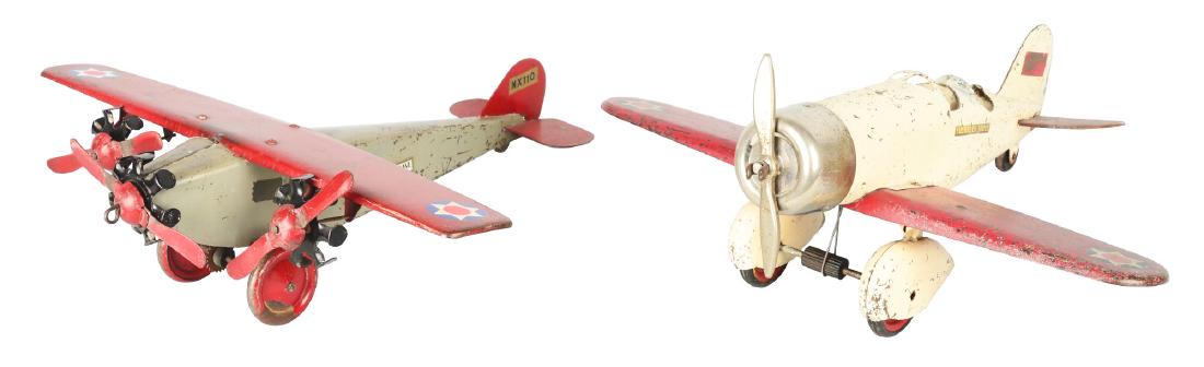 Lot Of 2: Pressed Steel Steelcraft Toy Airplanes. (1 of 4)