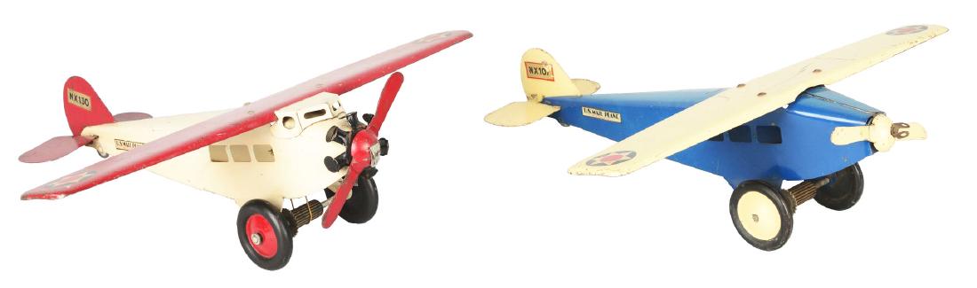 Lot Of 2: Pressed Steel Steelcraft Toy Airplanes. (1 of 4)