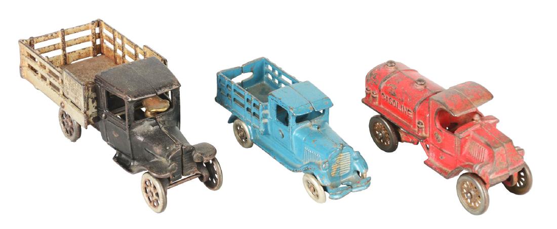 Lot Of 3: Cast Iron Toy Trucks. (1 of 4)
