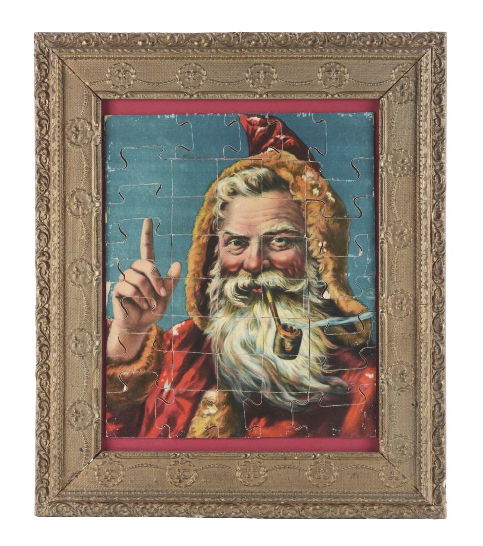 Framed McLoughlin Santa Puzzle. (1 of 1)