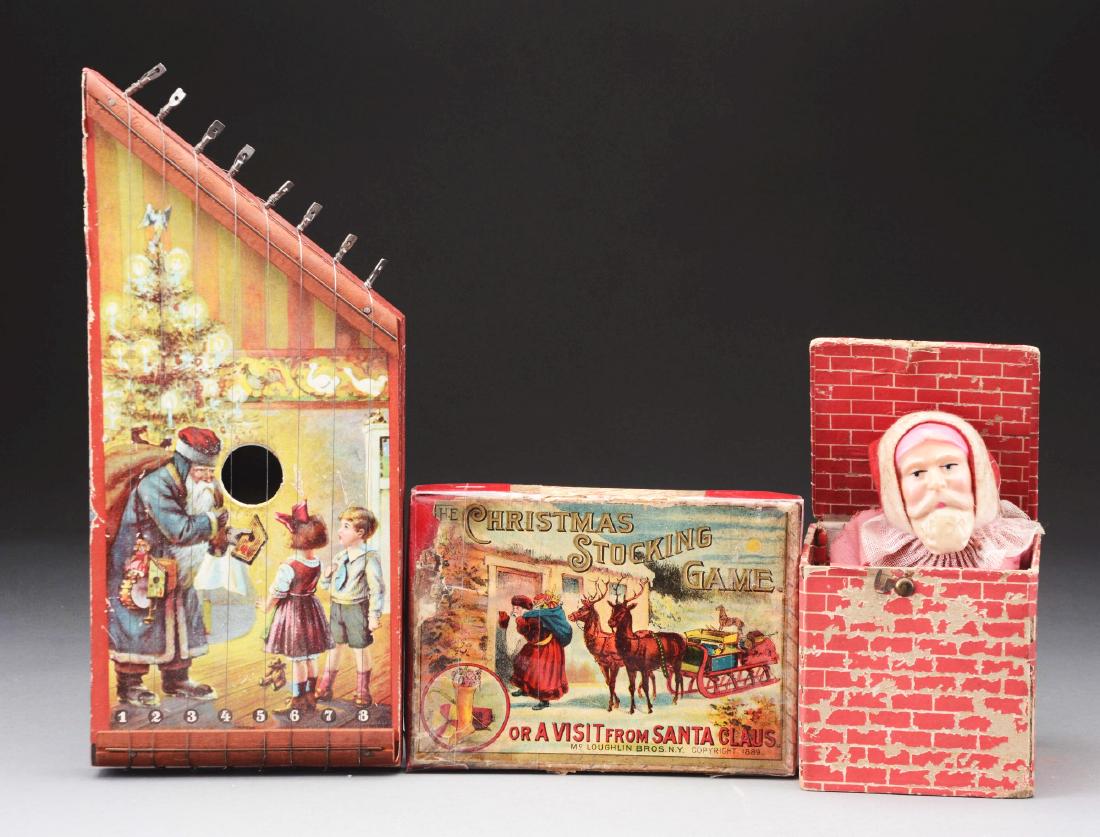 Lot Of 3: Christmas Games & Santa In Box. (1 of 1)