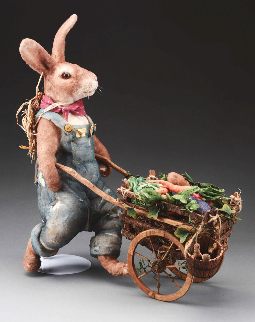 Peter Rabbit with Wheelbarrow Of Vegetables. (1 of 2)