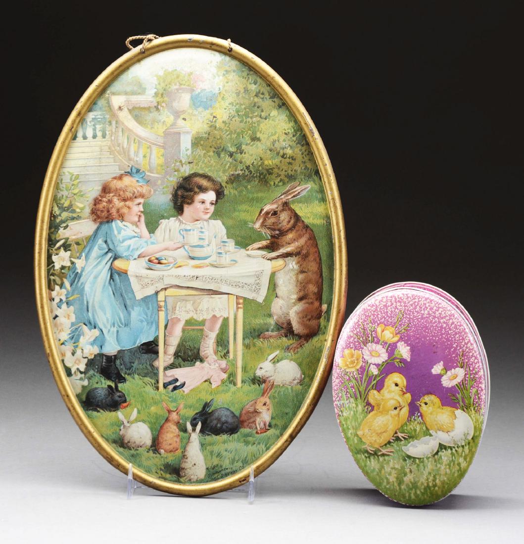 Lot Of 2: Easter Tin & Plaque. (1 of 1)