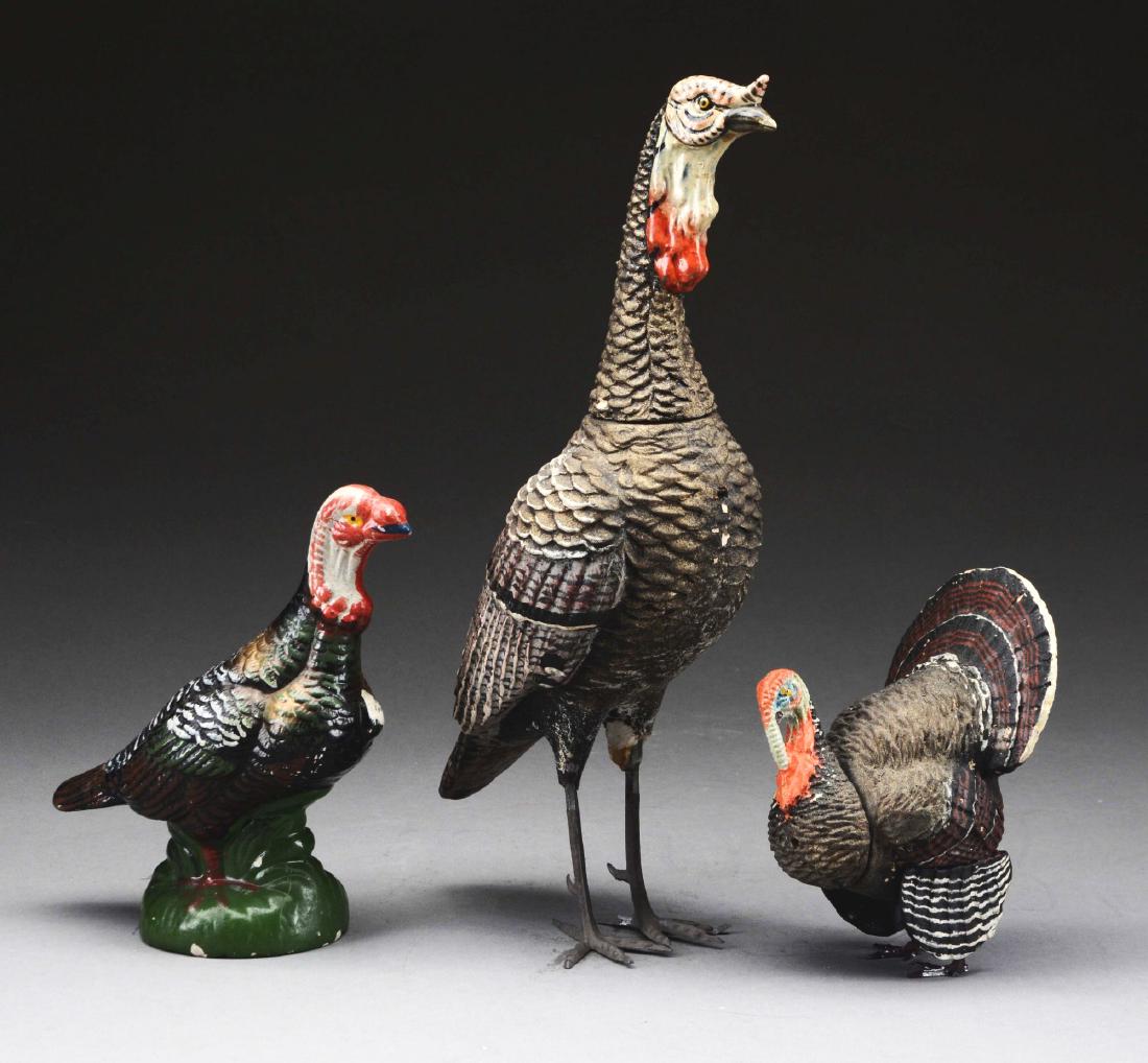 Lot Of 3: Turkey Candy Containers. (1 of 1)