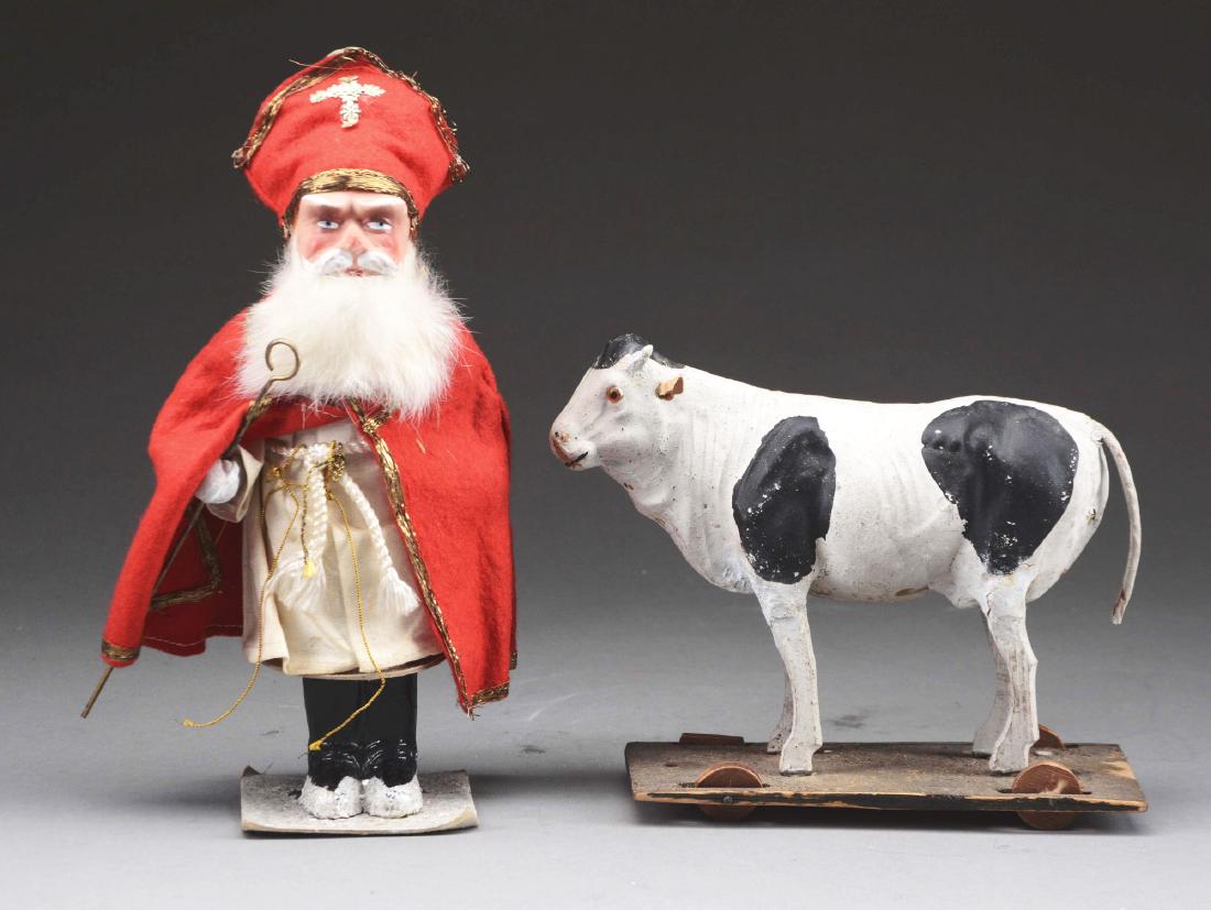 Lot Of 2: Cow On Wheels & Saint Nicholas Candy (1 of 2)