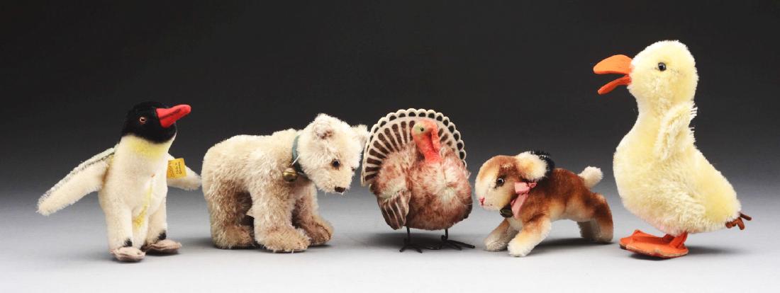 Lot of 5: Steiff Animals. (1 of 1)