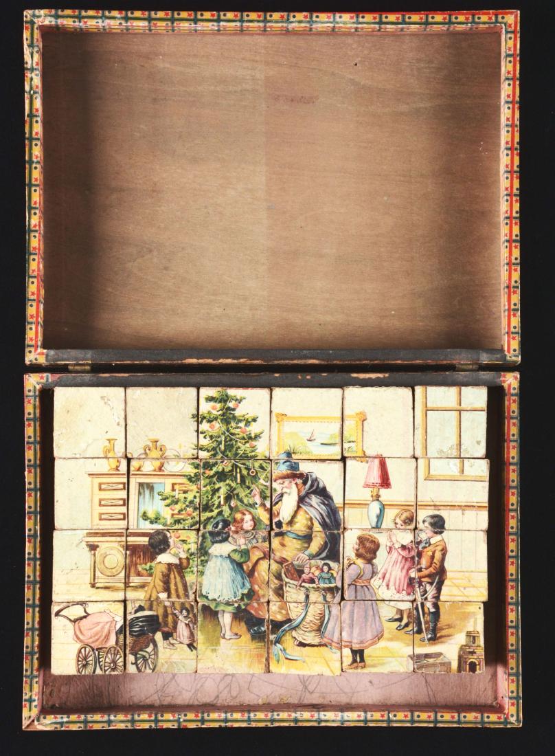 Victorian Christmas Scene Puzzle Block (1 of 4)