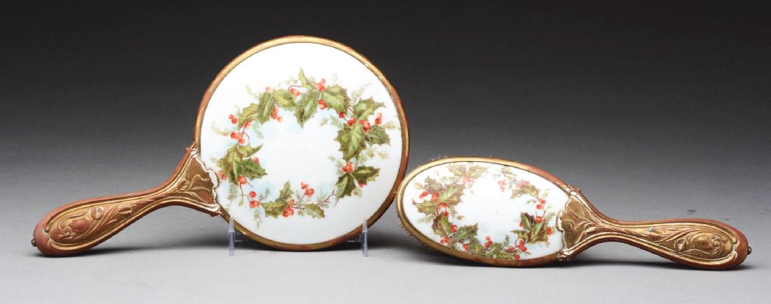 Lot Of 2: Holly Dresser Set of Hair Brush & Hand (1 of 2)