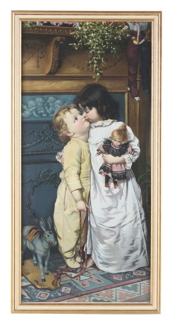 Very Large Lithographed Christmas Print. (1 of 1)