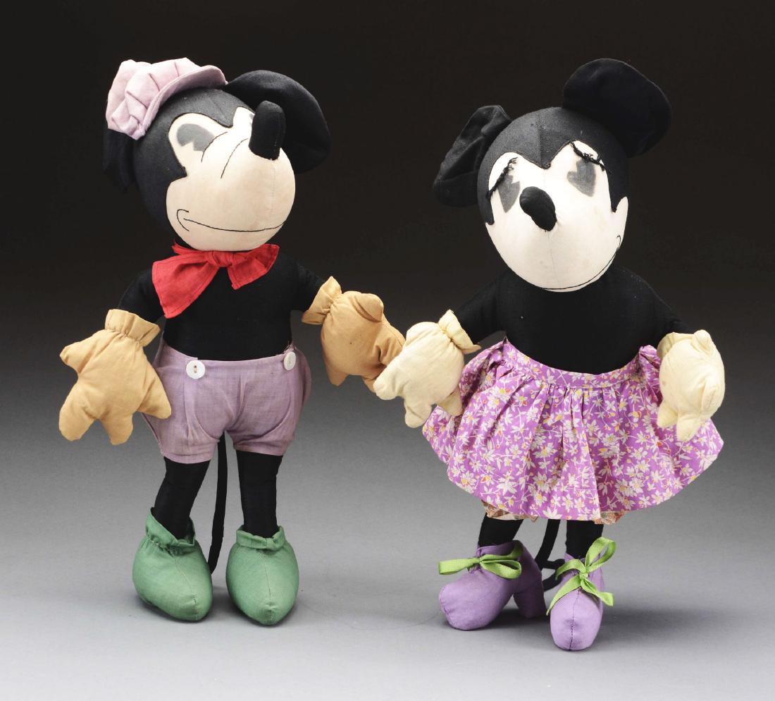 Lot Of 2: Mickey & Minnie Mouse Dolls. (1 of 1)