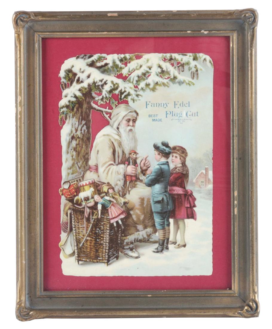 Framed German Santa Advertising Die-cut. (1 of 1)