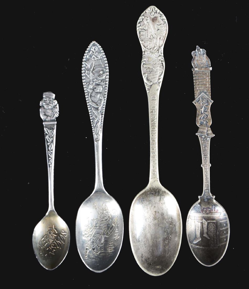 Lot Of 4: Silver Christman Spoons. (1 of 1)