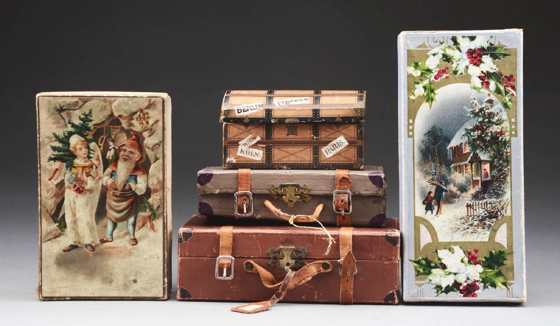 Lot Of 5: Pencil Boxes & Suit Cases. (1 of 1)