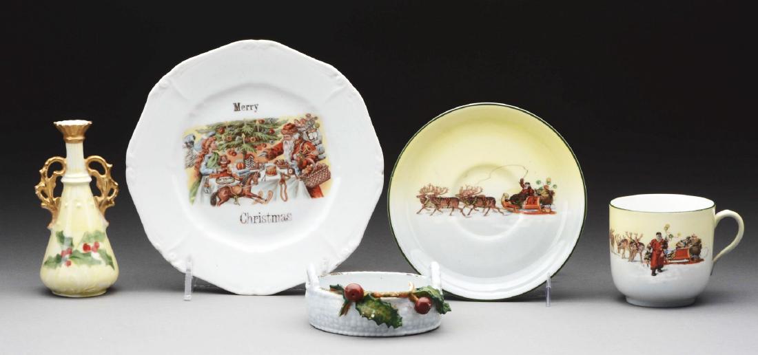 Lot Of 4: Tea Cup with Saucer, Plate, Vase & Trinket (1 of 1)