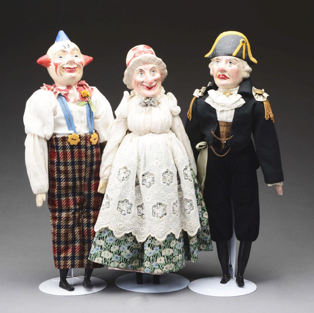 Lot Of 3: Composition Head Dolls. (1 of 3)