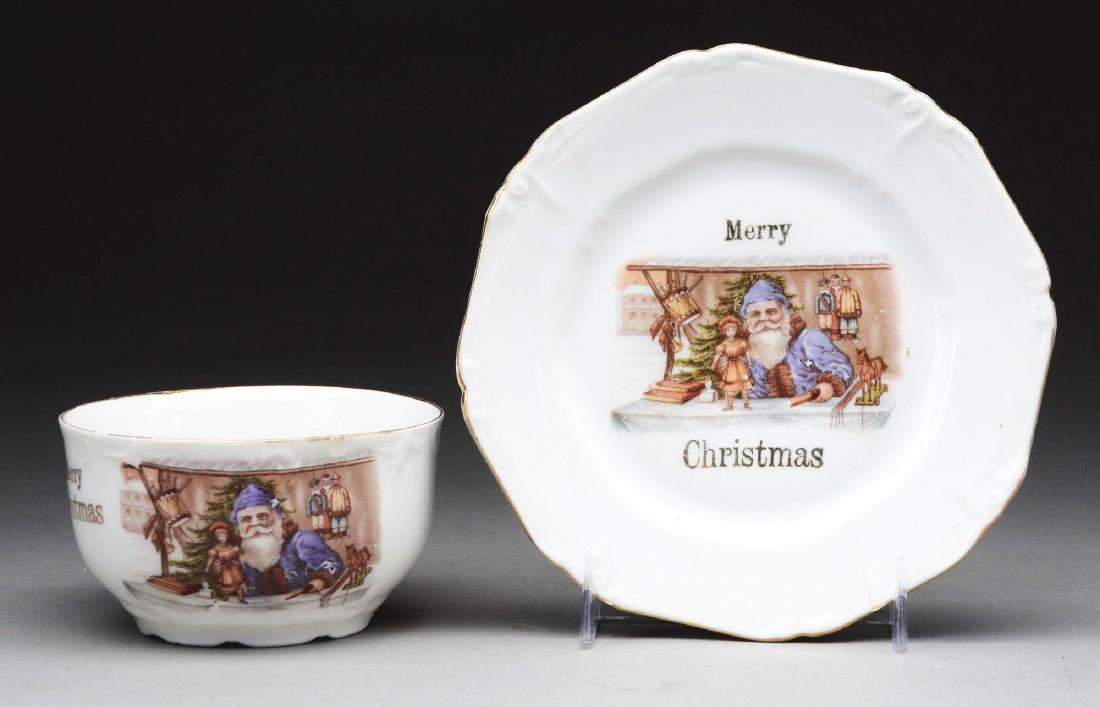 Lot Of 2: Merry Christmas Bread Plate & Bowl. (1 of 1)