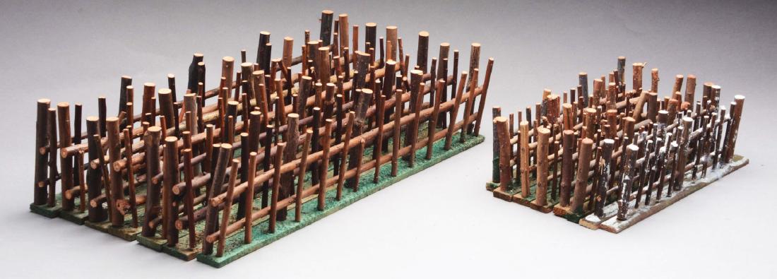 Lot Of 15: Sections Of Vintage German Rustic Fence. (1 of 2)