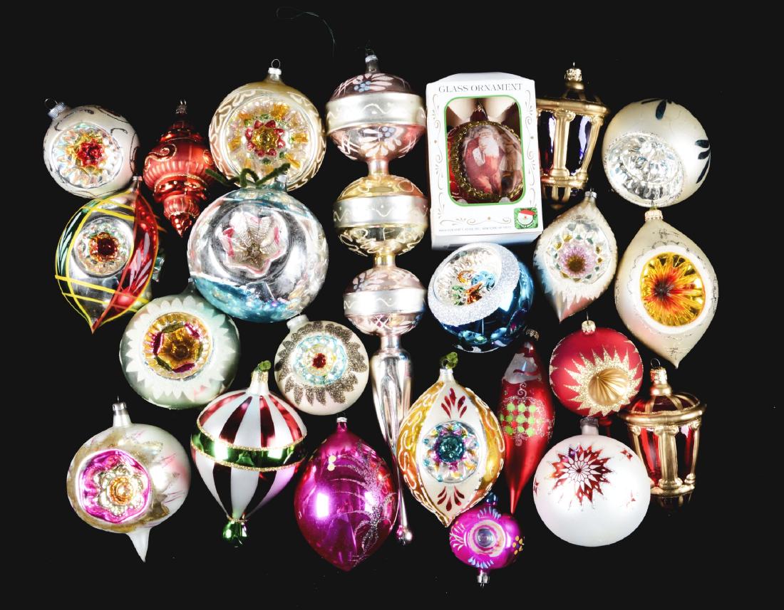Large Lot Of Assorted Glass Christmas Ornaments (1 of 1)