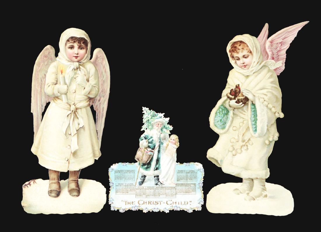 Lot of 3: Christmas Die-Cuts. (1 of 1)