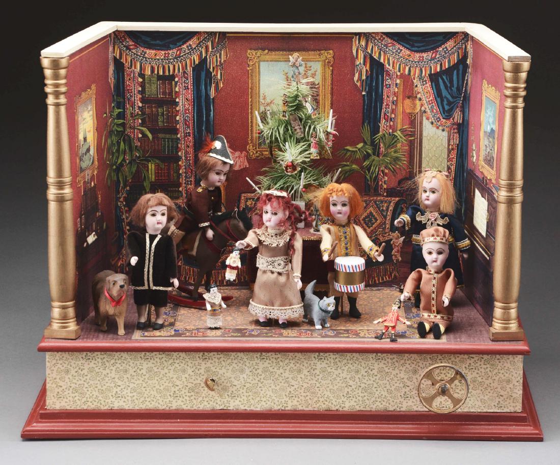Christmas Family Automaton Music Box By Artist Lew (1 of 2)