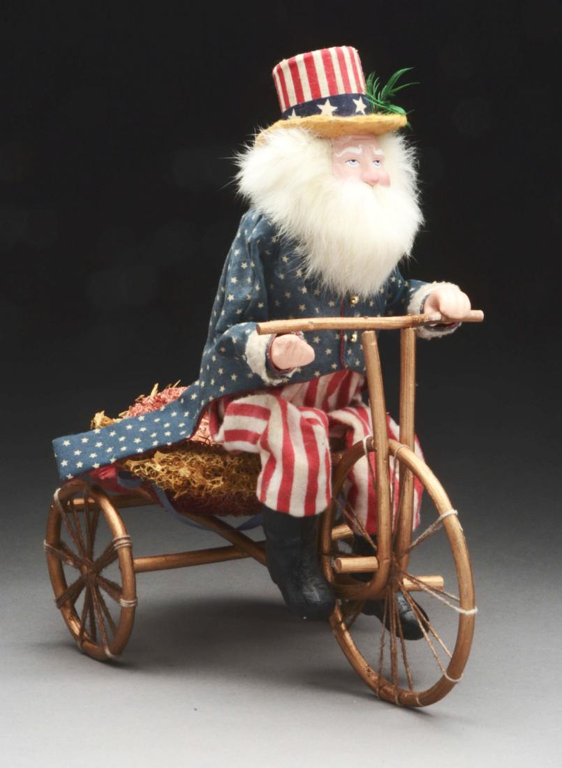 Santa On A Tricycle By Artist Cynthia Jones. (1 of 3)