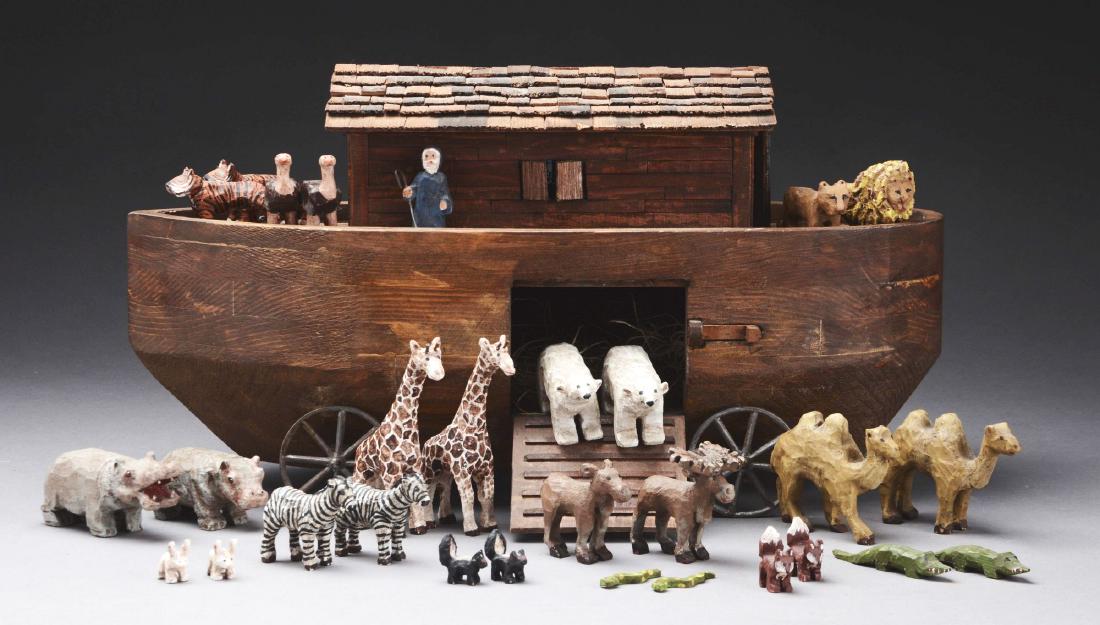 Contemporary Noah's Ark With Wood Animals. (1 of 2)