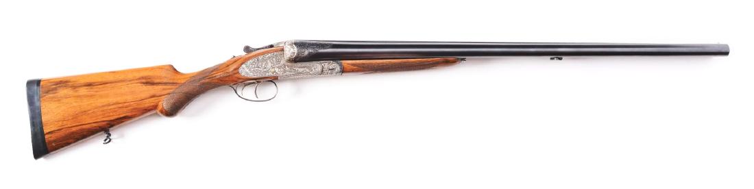 (C) Scarce J. J. Sarasqueta 10 Gauge 3-1/2" Magnum: One of the few shotguns available in the 1950's and 1960's made for the powerful 3 - 1/2" ten gauge cartridge, the J. J. Sarasqueta guns were available in many grades. Their boxlock gun was the most c