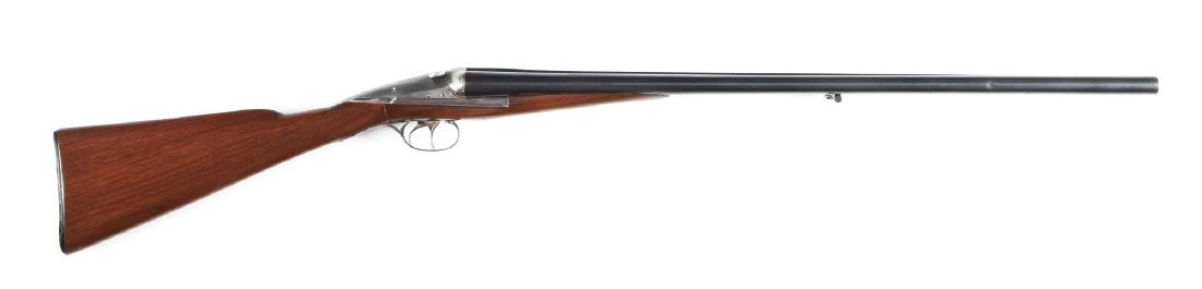 (C) Darne 16 Gauge Sliding Breech Shotgun: This gun is the entry level Darne and the plainest model the company made. It has 26-7/8" plain steel barrels with a matted rib and small brass front bead. The receiver is line engraved only. Two piec