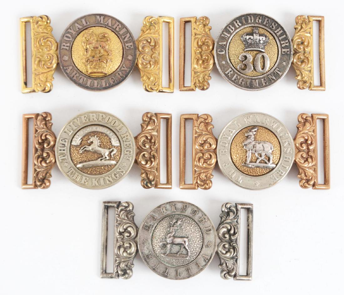 Lot Of 5 Victorian British Army Belt Buckles.
