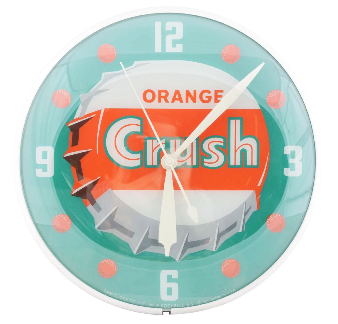 Orange Crush Advertising Pam Clock. (1 of 2)