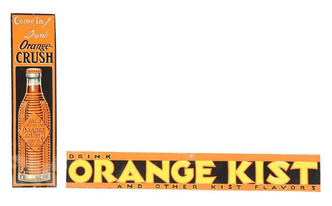 Lot Of 2: Orange Kist And Orange Crush Signs. (1 of 2)