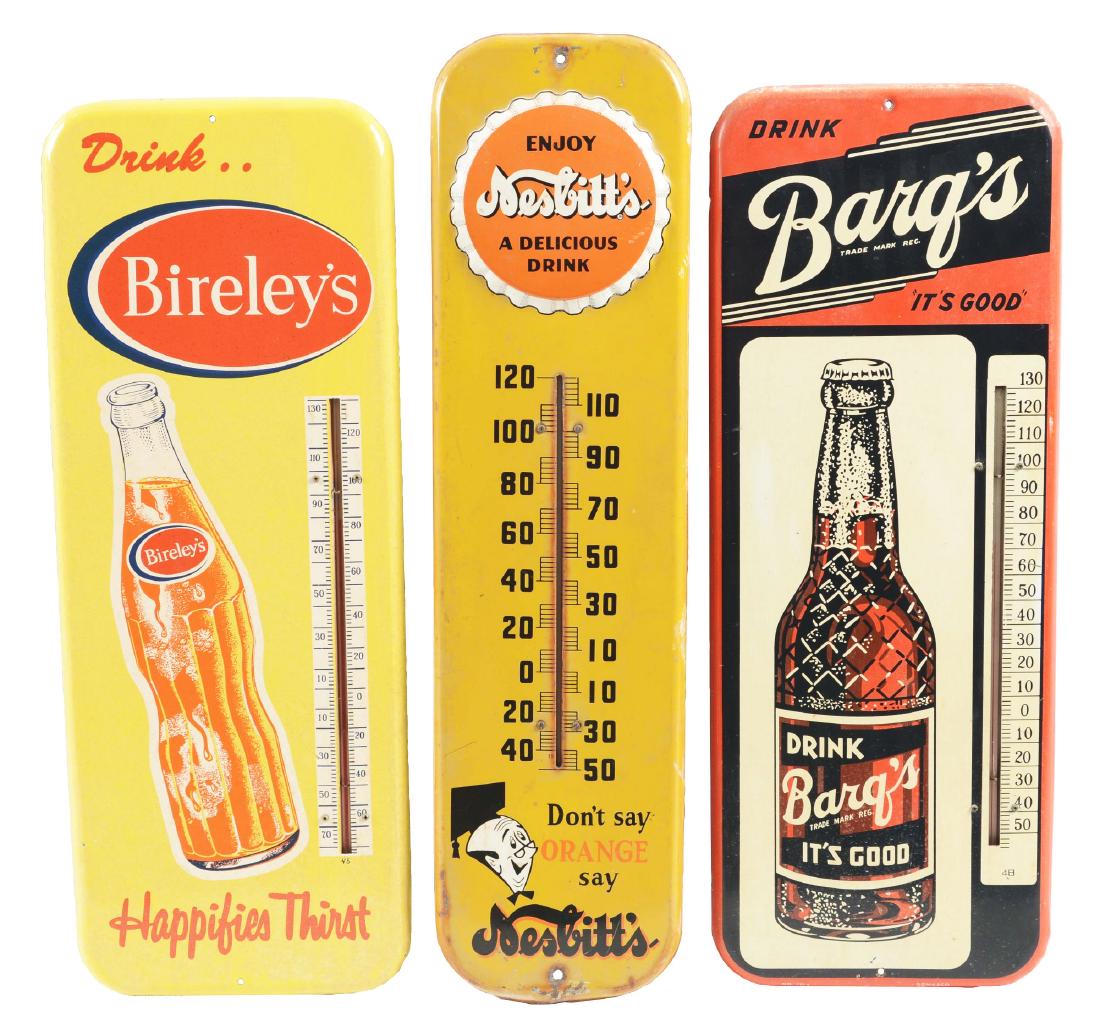 Lot Of 3: Tin Soda Advertising Thermometers. (1 of 1)