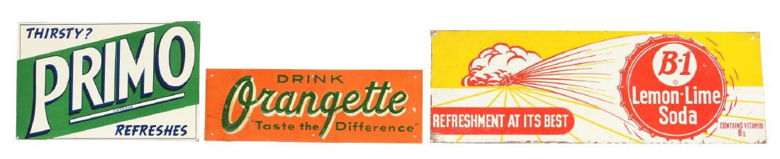 Lot Of 4: Tin Soda Advertising Signs. (1 of 2)