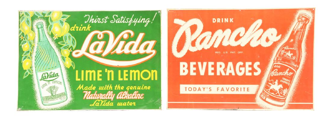 Lot Of 3: Tin Soda Advertising Signs. (1 of 2)