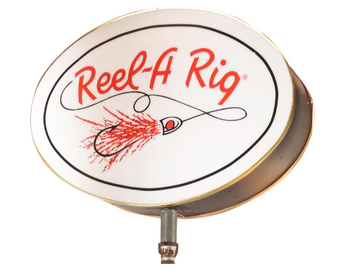 Large Reel - A - Rig Light Up Sign. (1 of 2)