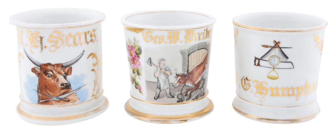 Lot Of 3: Occupational Shaving Mugs. (1 of 4)