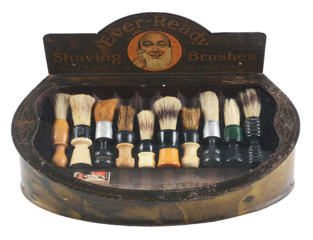 Ever-Ready Shaving Brushes Display Case. (1 of 2)