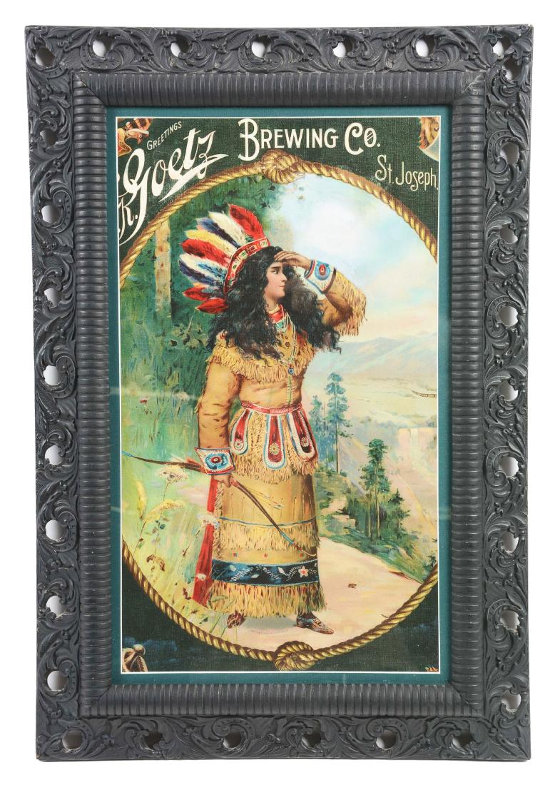 C.K. Goetz Brewing Co. Paper Sign. (1 of 2)