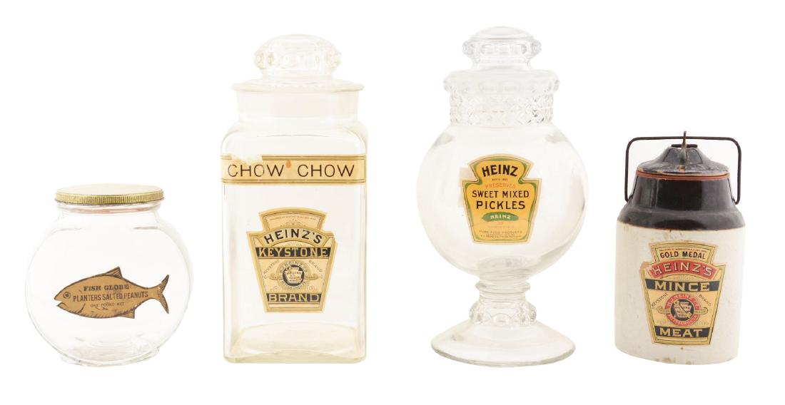 Lot Of 4: Three Heinz Jars and One Fish Globe Planters (1 of 1)