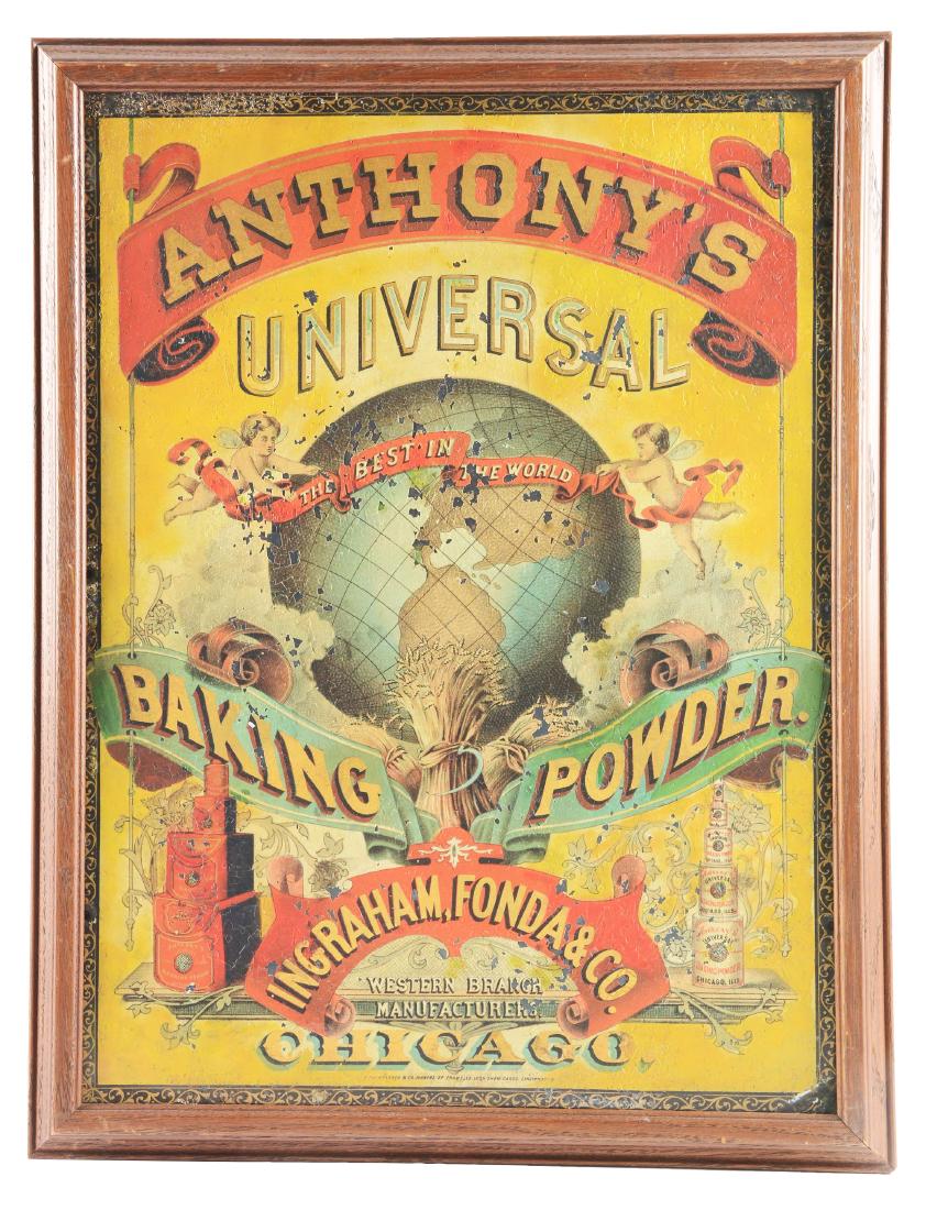 Anthony's Universal Baking Powder Tin Litho Advertising (1 of 2)