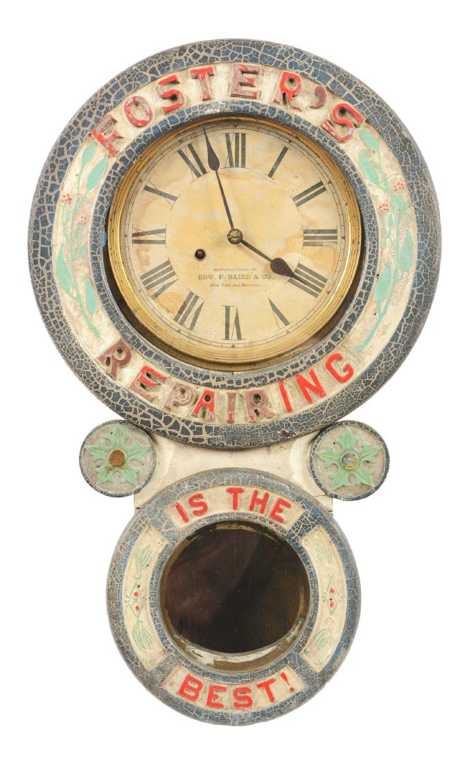 Foster's Repairing Advertising Baird Clock. (1 of 2)